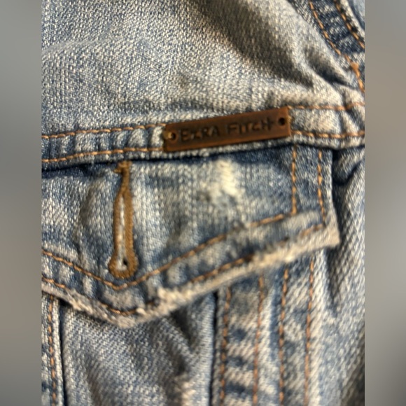 EZRA FITCH 100% Cotton Distressed Jean Jacket - Picture 2 of 12